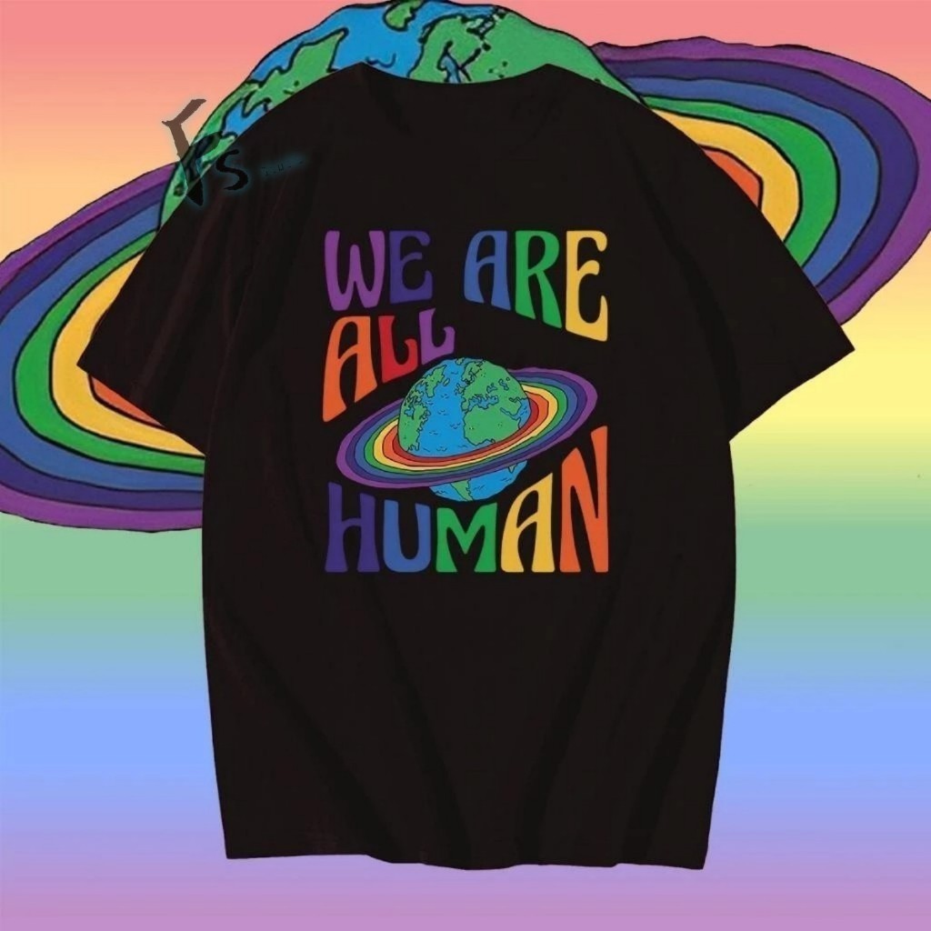 🚚【ายจัดส่งจากกรุงเทพฯ】🌈Pride Month️‍ เสื้อ Lgbt Pride Gay Lesbian Rainbow T-Shirt COD