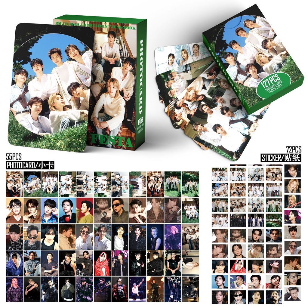 2026 สไตล์ใหม่ 127 ชิ้น Group B 2026 FESTA Photocard สติ๊กเกอร์ 13th Anniversary Card Kim Taehyung T