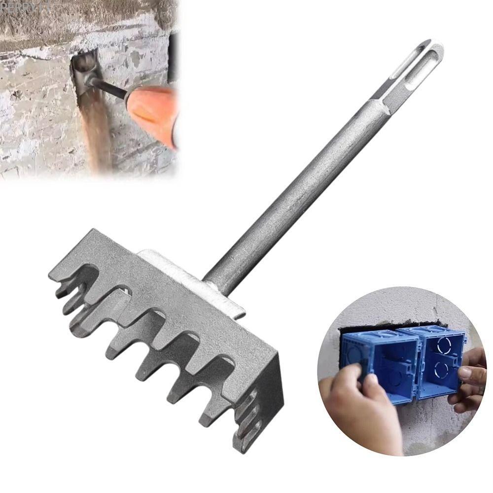PERRY Square Socket Puncher, Quick Cutting Slotting Square Hole Cutter, Creative Round-handle 2 Pits