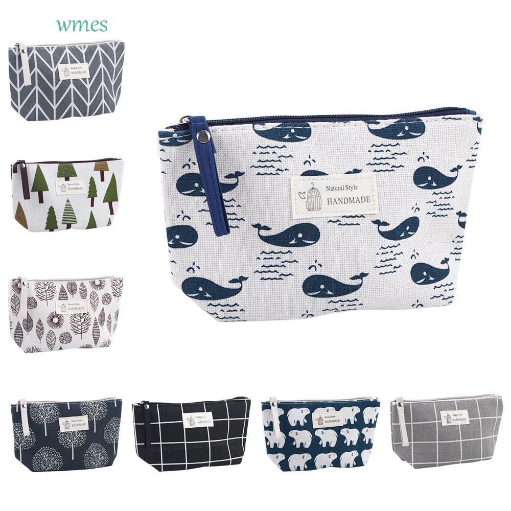 WMES1ZA Cosmetic Organizer แบบพกพาผู้หญิงล้างกระเป๋าผ้าใบ Multi-function Storage Bag