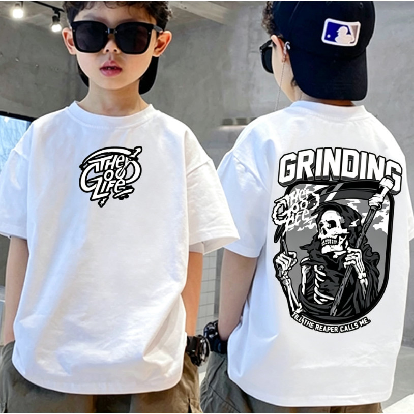 เสื้อยืดพิมพ์ลายสไตล์สตรีทเด็กผู้ชายแบบอเมริกัน ส่งของภายใน 24 ชั่วโมง เด็กแขนสั้น ชำระเงินปลายทาง
