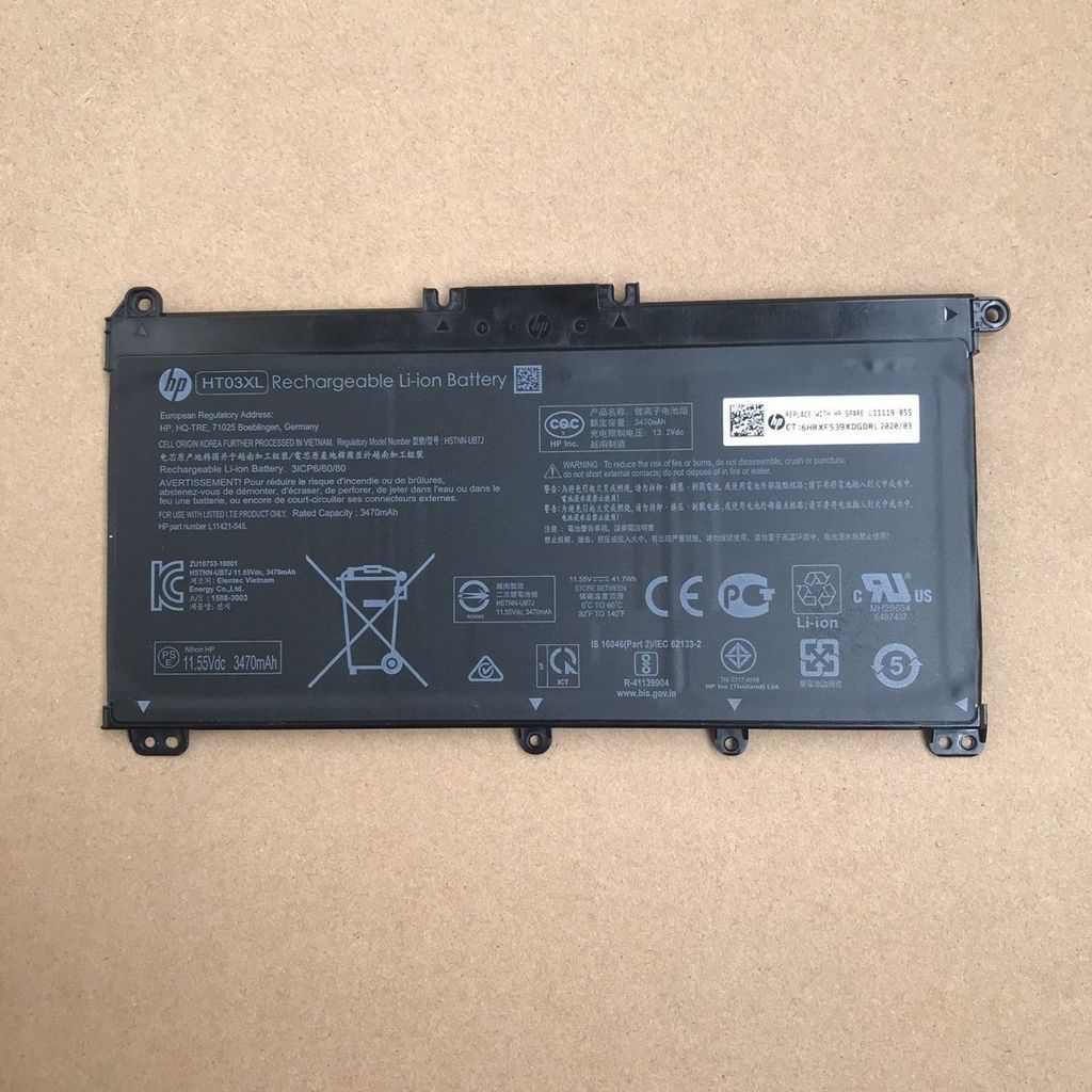 แบตเตอรี่ภายในสำหรับ HP TPN-I130 I131 I135 รุ่น HT03XL HSTNN-LB8M HSTNN-UB7J