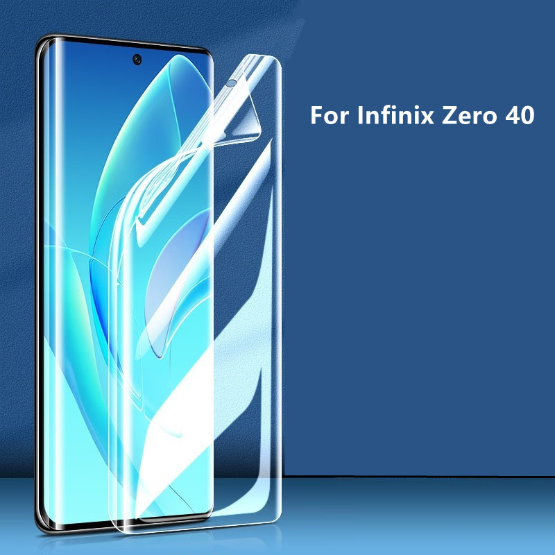 สําหรับ Infinix Zero 40 Soft TPU 3D Full Cover Clear Film Guard Screen Protector Full Cover Soft Hyd