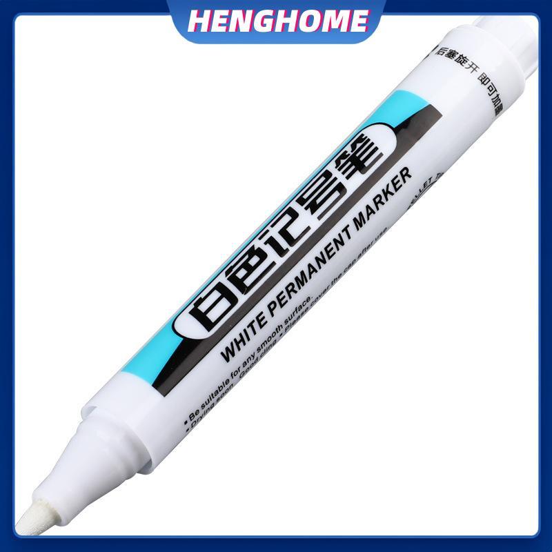 HENGHOME 0.7/1.0/2.5 มม.กันน้ําสีขาว Marker ปากกาสี Tread ปากกาสิ่งแวดล้อมรถยางภาพวาด Grafti เครื่องเขียนโรงเรียนอุปกรณ์ HENGHOME