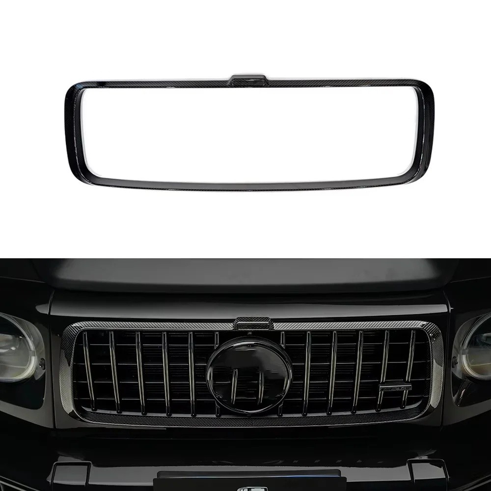 VURP 2025 + G Class W465 G63 Grille กรอบแห้งคาร์บอน Center Grille ฐานกรอบ Auto Facelift Body อะไหล่ 