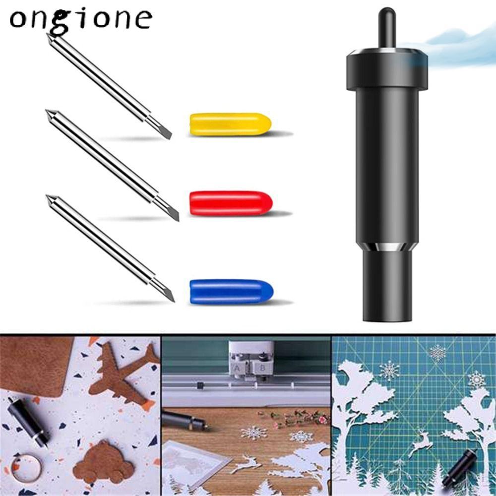 ใบมีดตัดลึก ONGIONE เปลี่ยนใบมีดพล็อตเตอร์ 30 45 60 องศา, ที่วางใบมีดเรียบโลหะสําหรับ Cricut Explore