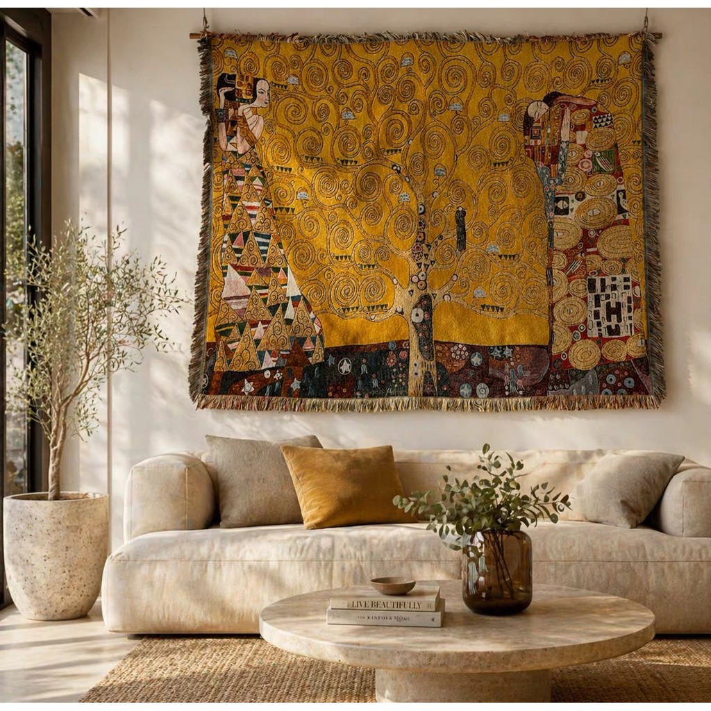 奥地利家 Gustav Klimt''''' 生之树ปฏิวัติต้นไม้แห่งชีวิต 挂พรม