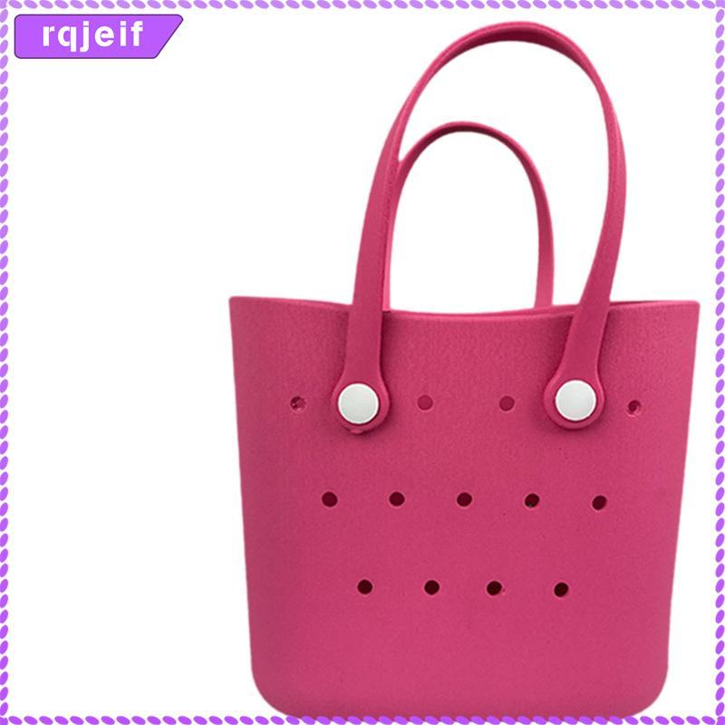 [rqjeif] Beach Tote Bag Handbag Open Hole Tote Bag Beach Handbag Womens Bag with Hole Beach Basket B