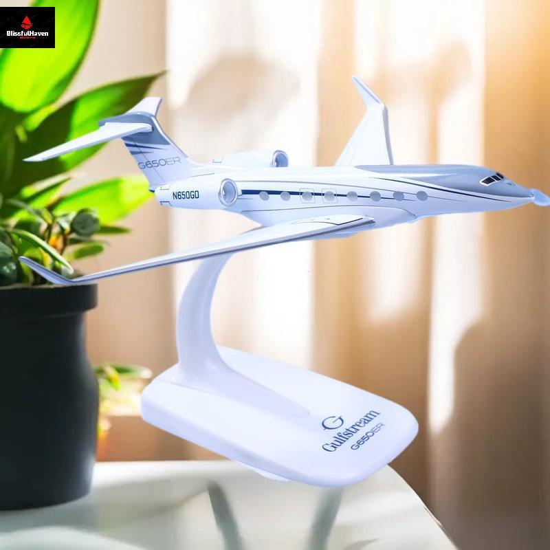 1PCS Gulfstream G650 เครื่องบิน Diecast 1/200 Scale เครื่องบินรุ่นเครื่องบิน G650ER เครื่องบินรุ่นเค
