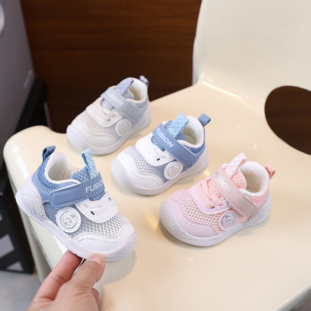 รองเท้าเด็กวัยหัดเดินเด็ก Anti-Kick Hollow Mesh Shoes Soft Sole