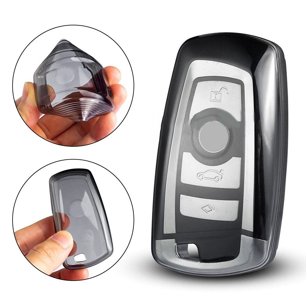 May ใหม่️สีดําโปร่งใส Key Fob สําหรับ BMW F22 F30 F31 F34 F10 F11 F07 F01 F25auto ชิ้นส่วนตกแต่งรถ