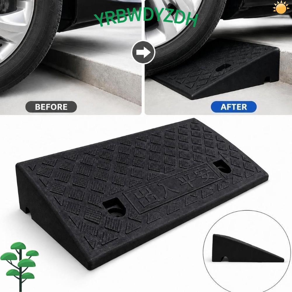 CRBWDK เกณฑ์ Ramp, พลาสติก Anti-Slip Driveway Ramp, ทนทาน 50/70/100 มม. Heavy Duty Curb Ramp รถบรรทุ