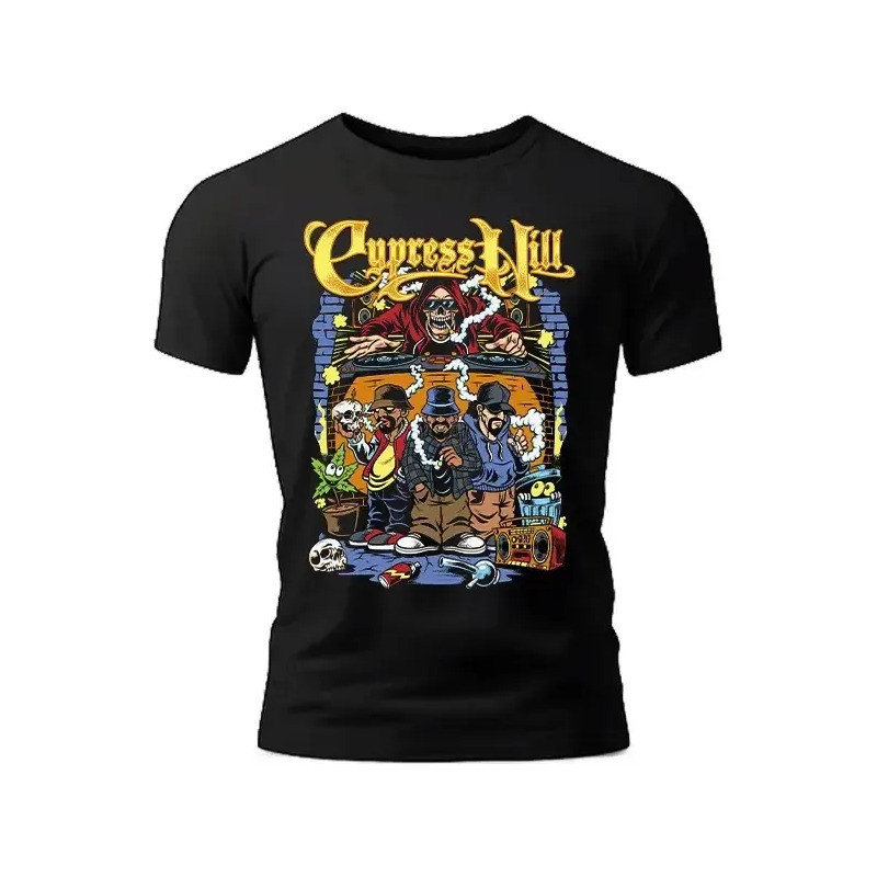 Playera Negra Cypress Hill ลําลอง