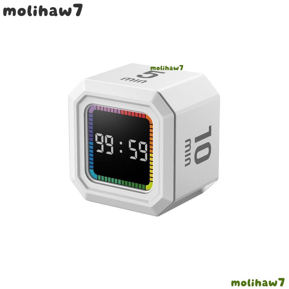 MOLIH Digital Flipping Timer, Gravity Sensing ชาร์จ Pomodoro Timer Cube, 5/10/25/40min การหมุนจับเวล