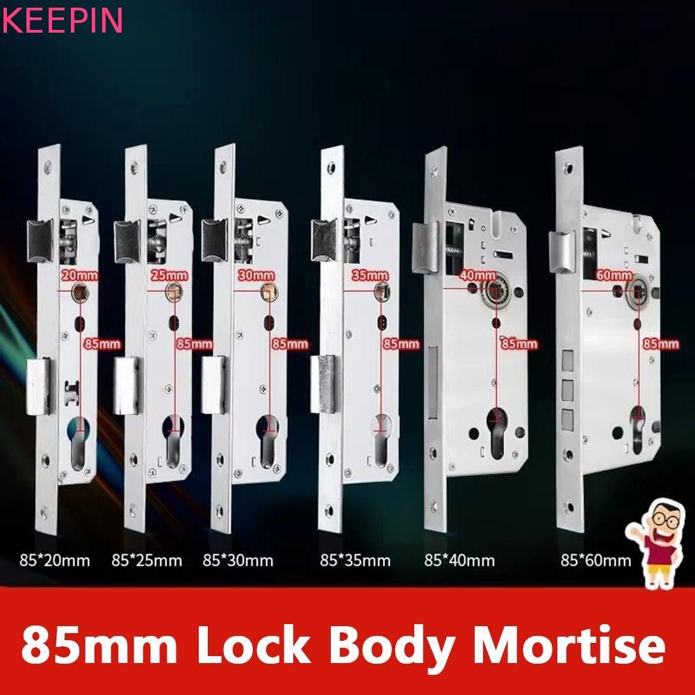KEEPIN ล็อคประตูภายนอก, ล็อคประตูอลูมิเนียมสแตนเลส Single & Multipoint, Heavy-Duty Anti-theft สะพานหักกรอบอลูมิเนียม Mortise ล็อค Home