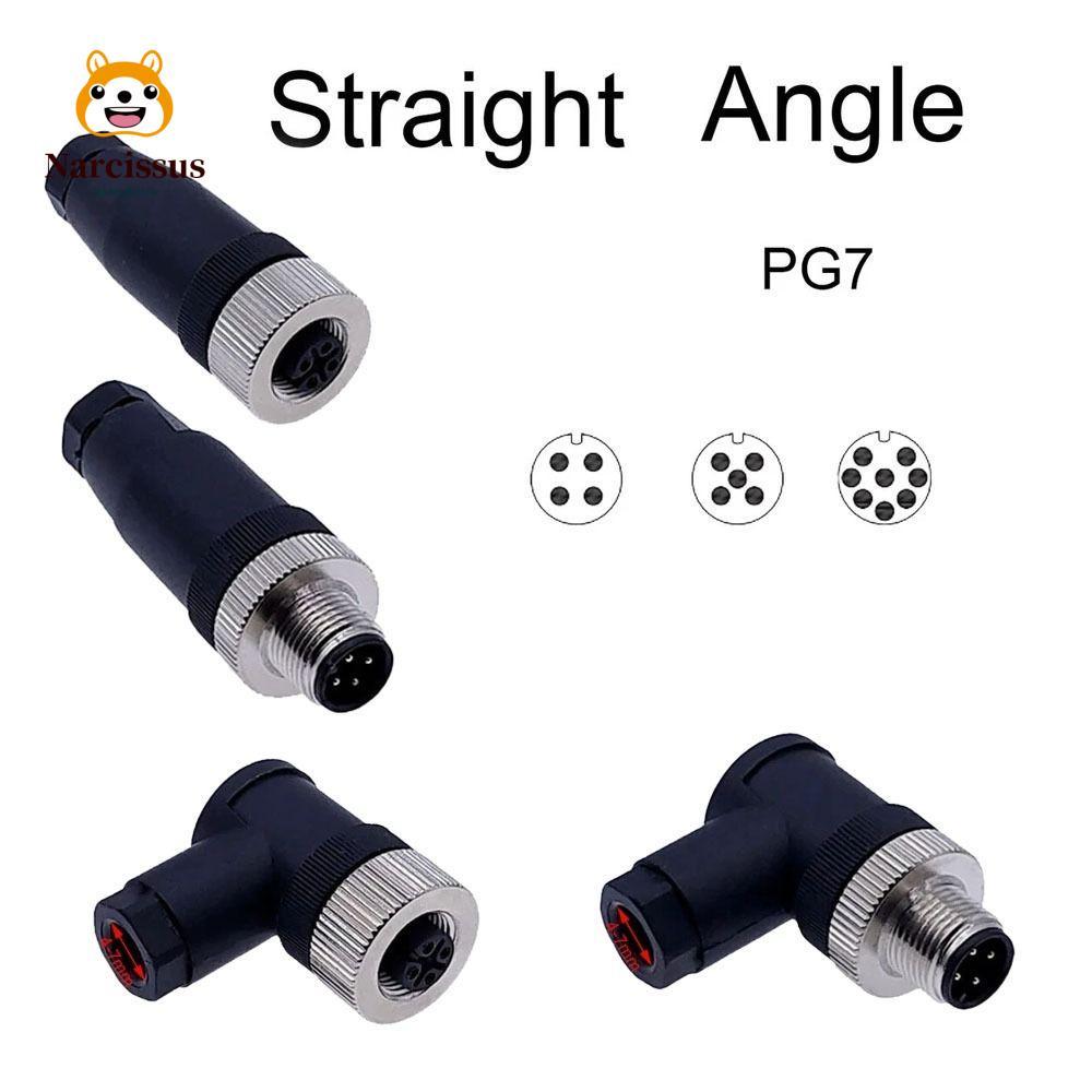 NARCISSUS M12 Sensor Connector, Connector Sensor Plug M12 ปลั๊กการบิน,กันน้ําชายหญิงซ็อกเก็ต M12 Sen