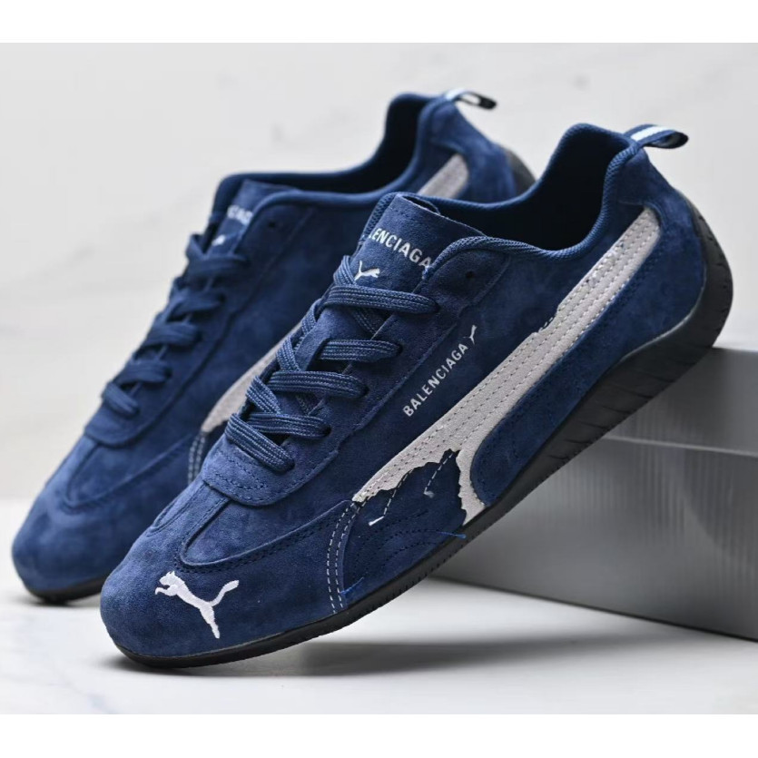 IYNI 38E1 x Balenciaga Speedcat Series รองเท้าบางSoled รองเท้าเทรนนิ่งเยอรมัน, รองเท้าแข่งรถ, Low-To