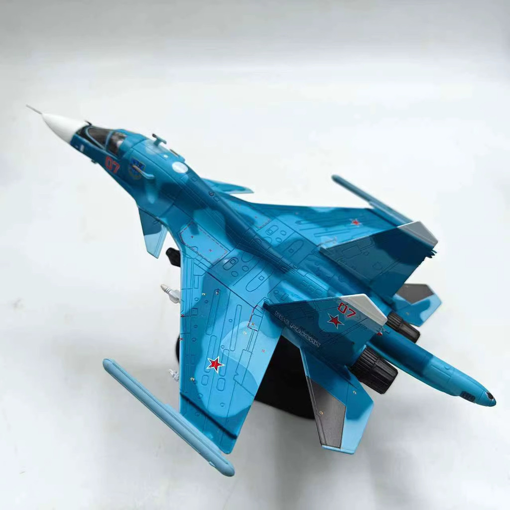 WLTK1: 100 รัสเซีย Su34SU34 Fighter Bomber จําลองเครื่องบินเครื่องบินรุ่นเครื่องประดับ