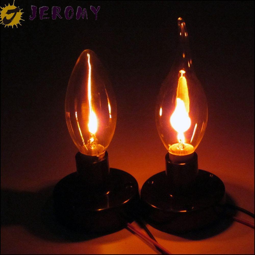 JEROMY หลอดไฟ LED แก้ว Edison ทังสเตนลวดสําหรับตกแต่งแสงเทียนหางบ้านไฟเทียน