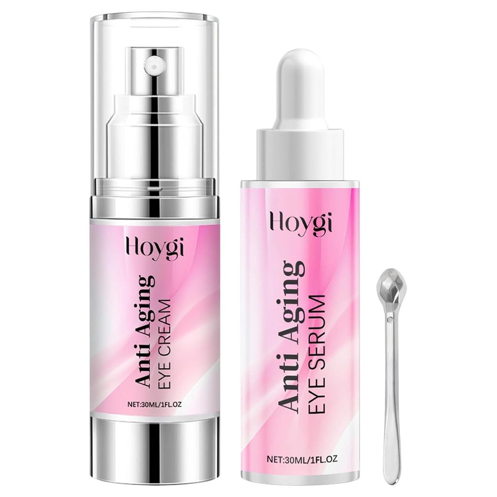 Caffeine Eye Cream Eye Serum Kit, Eye Cream Serum, Anti-Ageing for Dark Circles and Wrinkle, Retinol