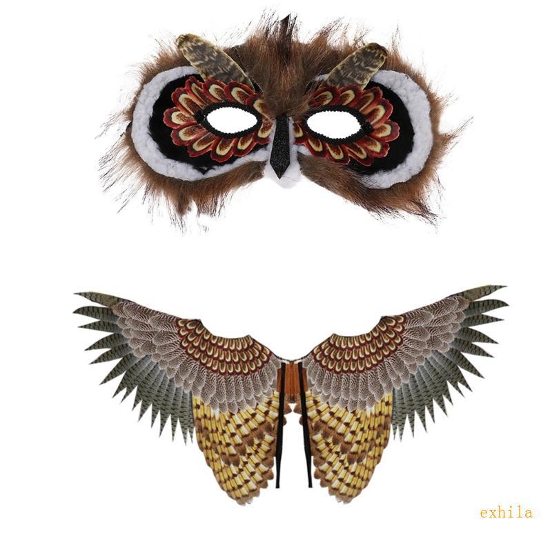 Exhila Halloween Owl Owl Wings Animal Cosplay-Dress Up Wings Performance-Props