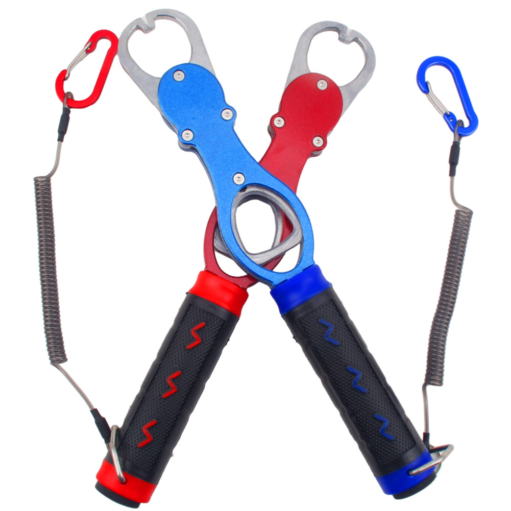Fish Lip Gripper Fishing Gripper with Lanyard Non-Slip Handle Fish Lip Grip Tool Fish Scales Profess