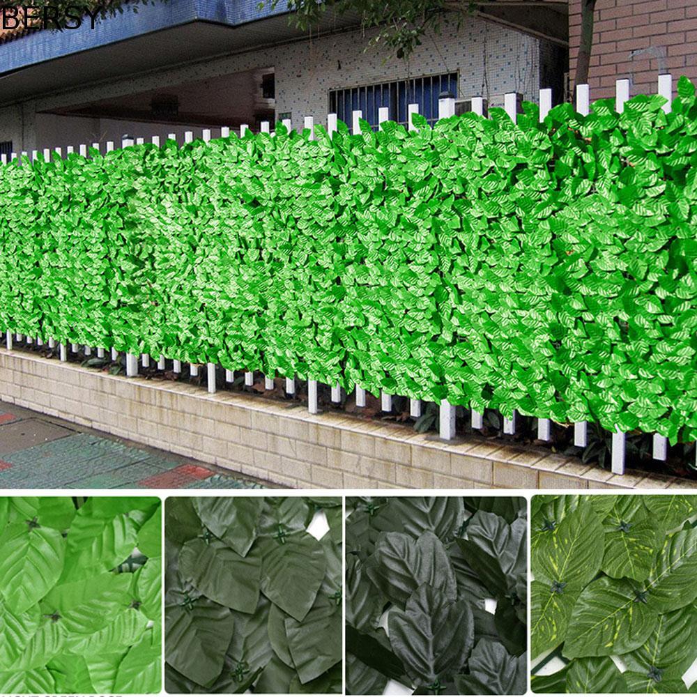 BERSY แผงหน้าจอความเป็นส่วนตัวใบเขียวเทียม 0.5X1M หวายกลางแจ้ง Hedge