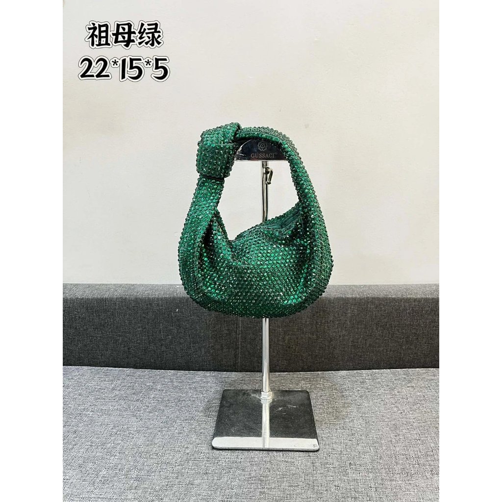 1: 1 อ่า. 丨 | Teen Jodie Rhinestone Knotted Bag กระเป๋าถืออาหารค่ํา