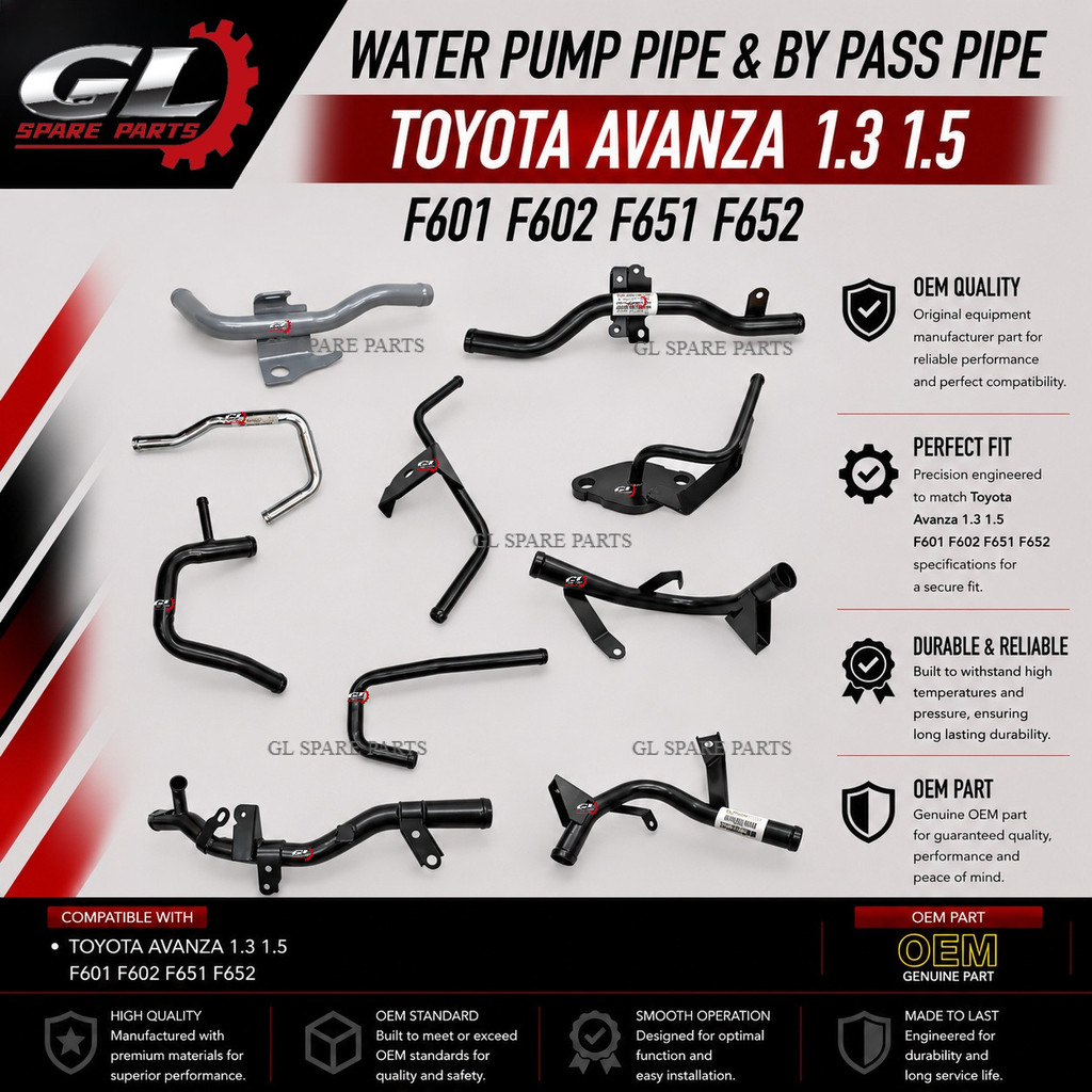 ท่อปั๊มน้ํา & By Pass Pipe Toyota Avanza 1.3 1.5 F601 F602 F651 F652