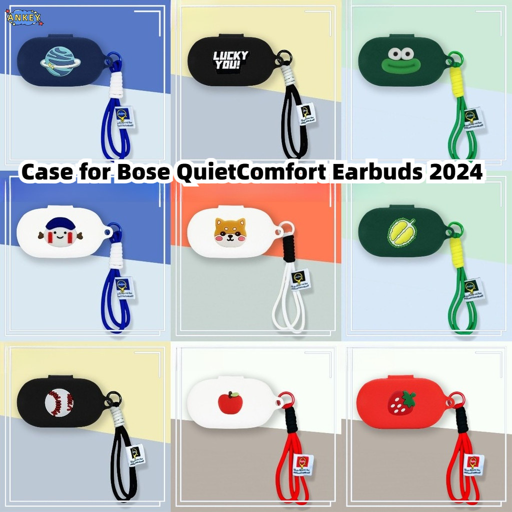 Compatible with Bose QuietComfort Earbuds 2024 Bluetooth Earphones Silicone Protective Case with Cut