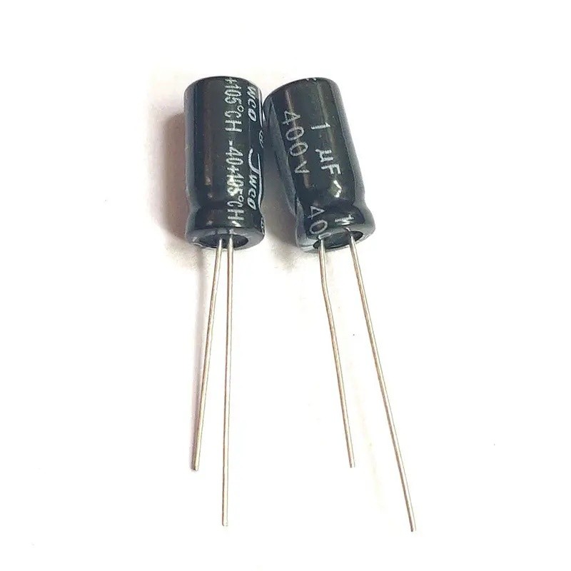 Ly 50 ชิ้น 400 โวลต์ 1uF 400VDC 1MFD ตัวเก็บประจุอลูมิเนียมอิเล็กโทรลีติค 6*13 มิลลิเมตร Radial 1mf4