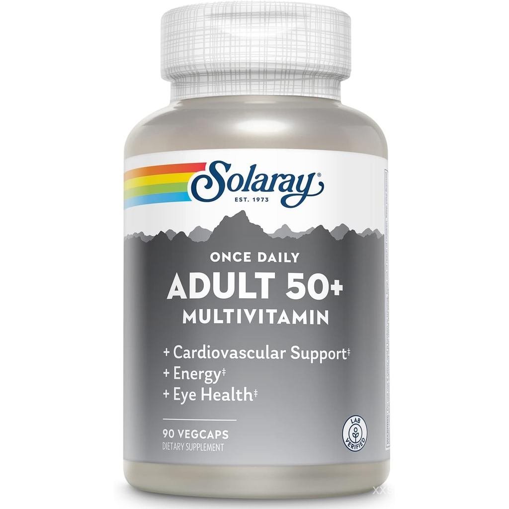 SOLARAY Once Daily Adult 50 Plus Complete Multivitamin, 90 VegCaps