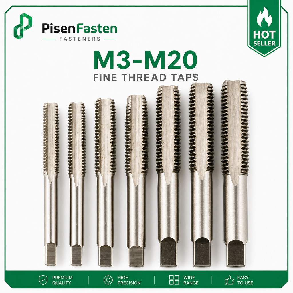 พร้อมส่ง ดอกต๊าปเกลียวละเอียด DHQ Fine Thread Tap เกรดพรีเมียม ตัดเกลียวแม่นยำ แข็งแรงทนทาน ขนาด M3-M20
