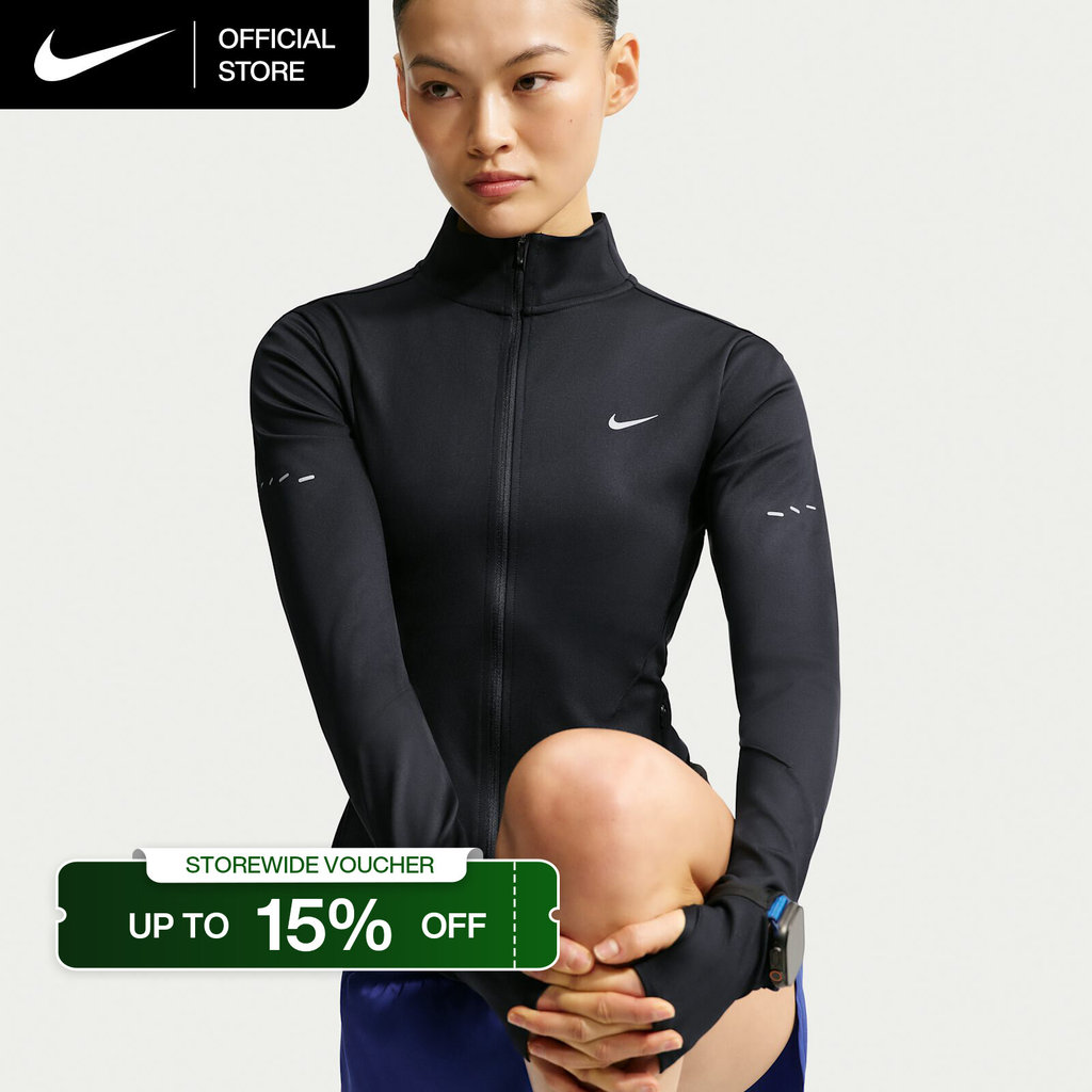 Nike Dri-FIT Women's Swift Full-Zip Running Jacket - Black [IM7537-010]