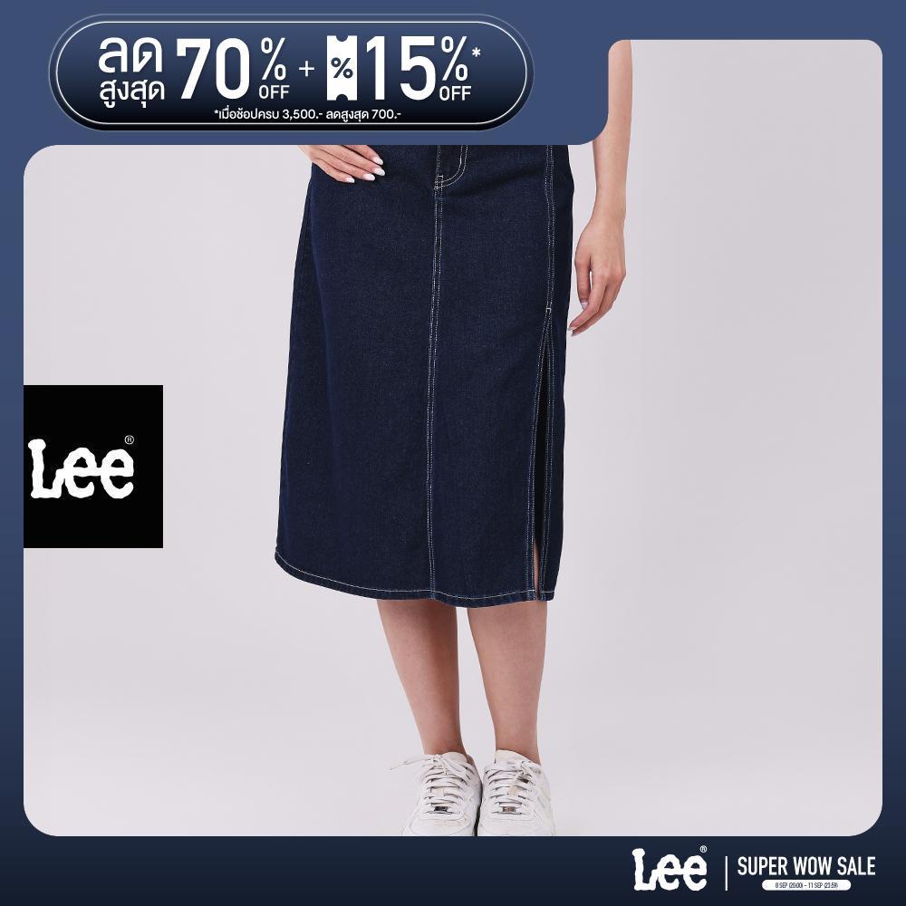 LEE กระโปรงผู้หญิง รุ่น LE S326WSKIN36 สียีนส์เข้ม