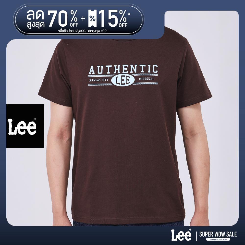 LEE เสื้อยืดแขนสั้นผู้ชาย Regular รุ่น LE S526MTSSF06 สีน้ำตาล