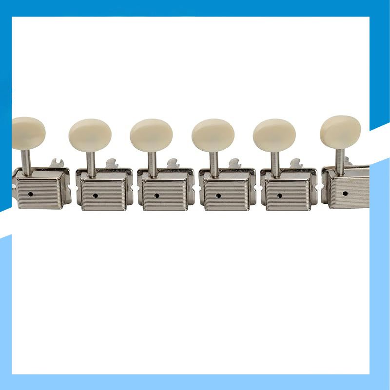 Musiclily Pro R15J Left-Handed 6-in-Line Vintage Guitar Tuners, 15:1 Gear Ratio
