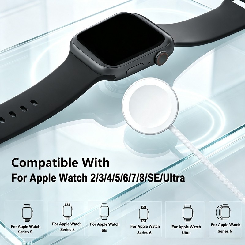 USB-C Magnetic Wireless Fast Charging Dock สําหรับ Apple Watch Series 2-8 SE SE2 Ultra Smart Watch C