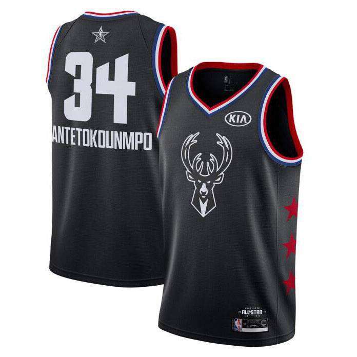 IDAWN7 BKB 2019 Star เกม NBA Jersey Milwaukee Bucks Antetokounmpo คลาสสิกเสื้อยืดกีฬาเสื้อกั๊ก Comme
