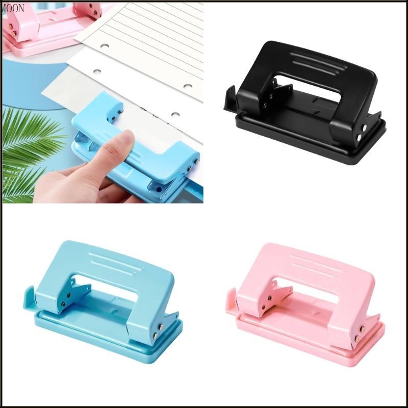 MOON 2 Holes Punch Paper Punching Machine Manual Puncher Loose Leaf Paper Puncher Hand Account Hole 