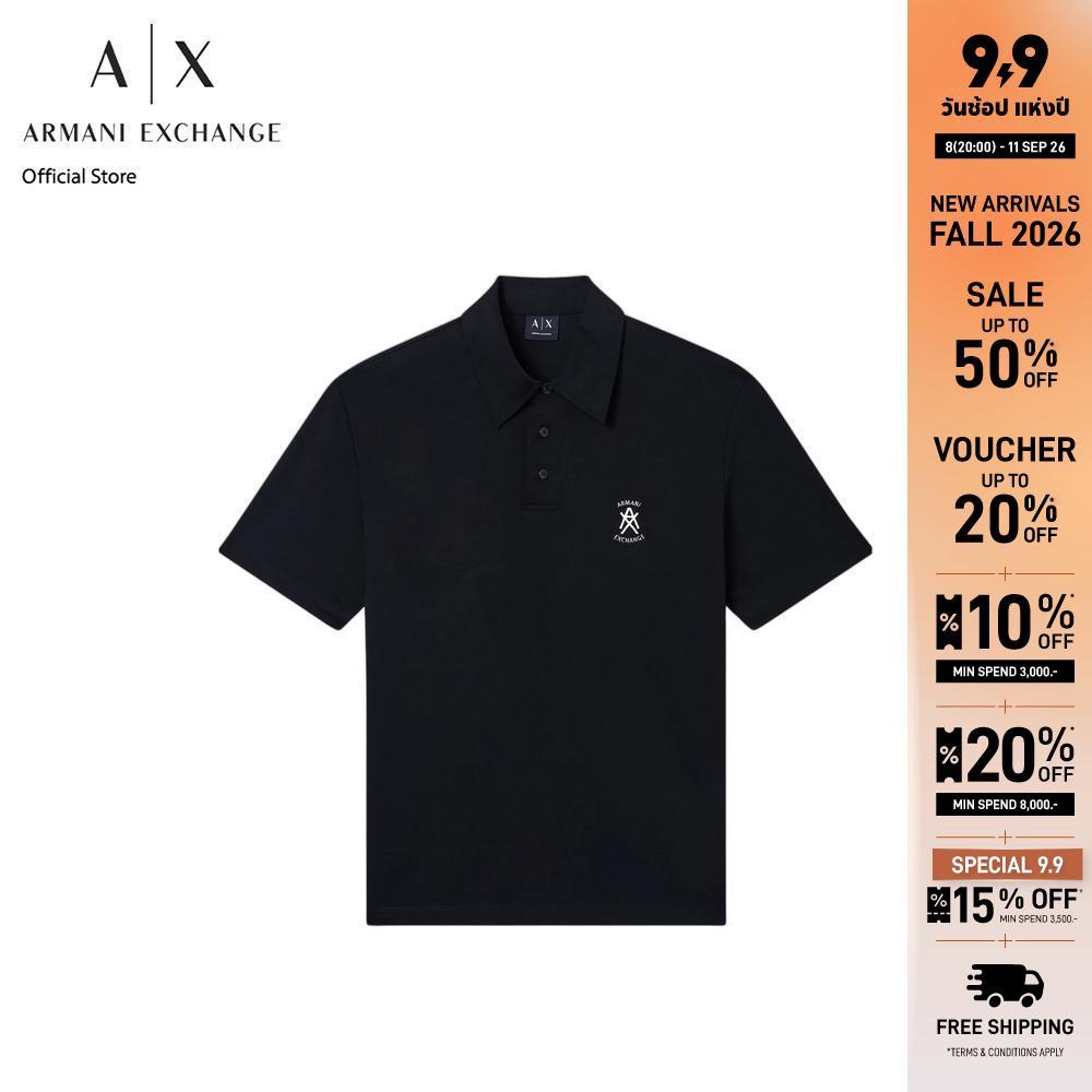Armani Exchange เสื้อโปโลผู้ชาย รุ่น XM002209-AF10364-UC001 สีดำ