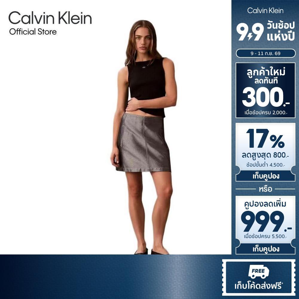 CALVIN KLEIN เสื้อกล้ามผู้หญิง Cotton Stretch Rib Tank รุ่น 47C201G UB1-สีดำ