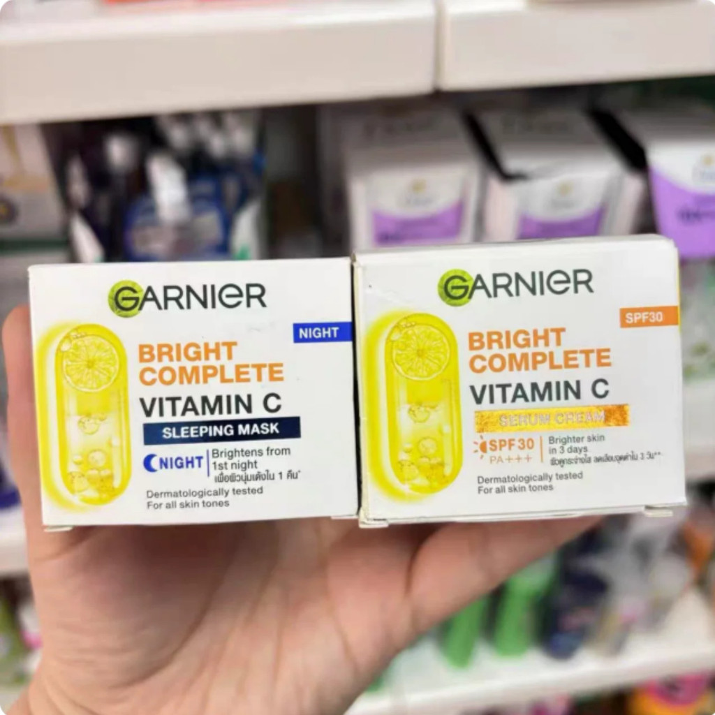 GARNIER GARNIER Thailand Lemon Cream Iamide vc Rejuvenating Day Night Cream No-Face Cream พร้อมต่อต้