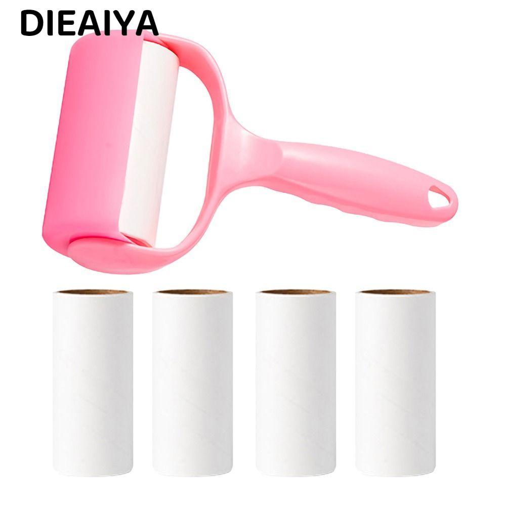DIAYA Lint Roller, Multifunctional ABS Pet Hair Remover, ที่ถอดออกได้ Sticky Roll กระดาษเสื้อผ้า Hai