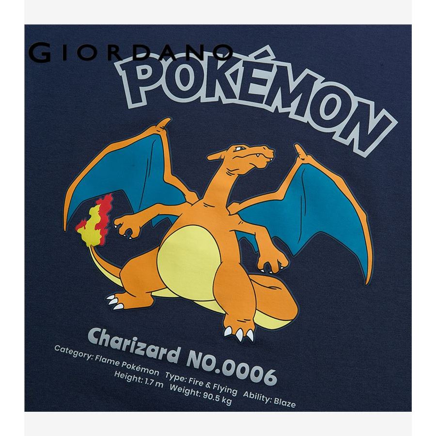 GIORDANO تيشيرت أطفال سورونا مطبوع Pokémon — صورة 7
