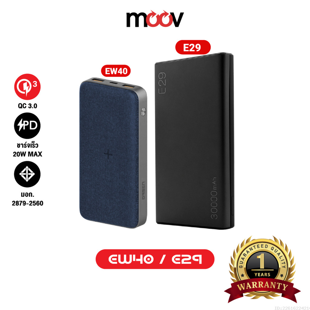 [ส่งไว] Orsen by Eloop E29 30000mAh / Eloop EW40 20000mAh แบตสำรอง PD 18W / 20W ชาร์จไร้สาย
