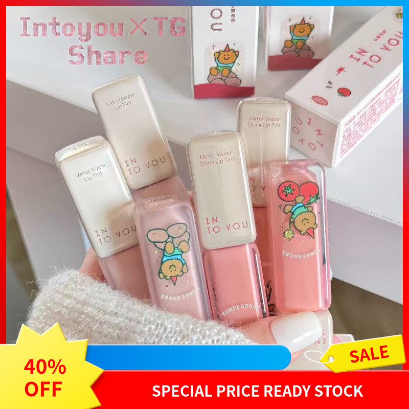 💞สินค้าแท้ พร้อมส่ง💞INTO YOU Heart and YOU Lip Glaze ลิปสติกคุชชั่นคอนซีลเลอร์