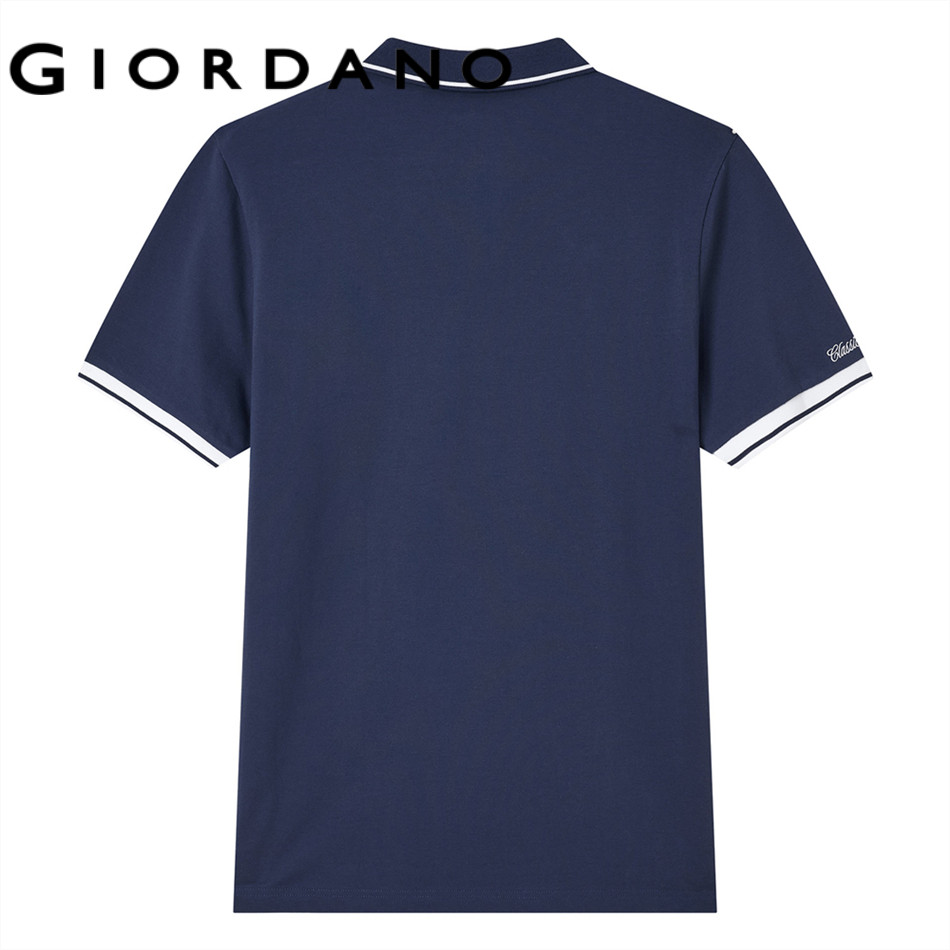GIORDANO قميص بولو رجالي قطن بياقة V — صورة 5