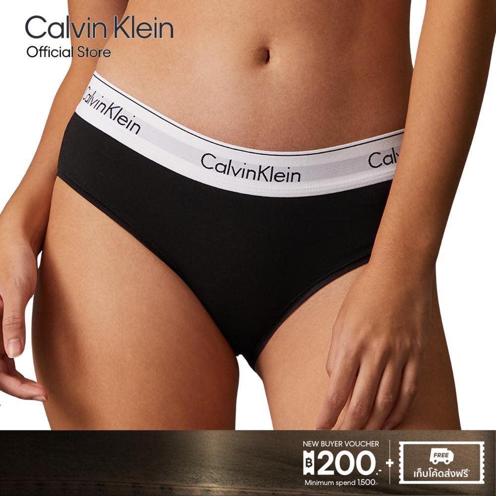 CALVIN KLEIN กางเกงชั้นในผู้หญิง Icon Cotton Modal ทรง Hipster รุ่น QF8526AD UB1-สีดำ