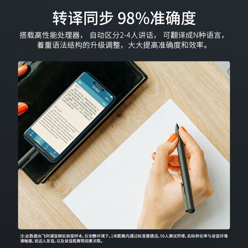 ปากกาบันทึกเสียงอัจฉริยะสําหรับบันทึกข้อความ Professional HD NoiseCancelling สําหรับการประชุม Studen